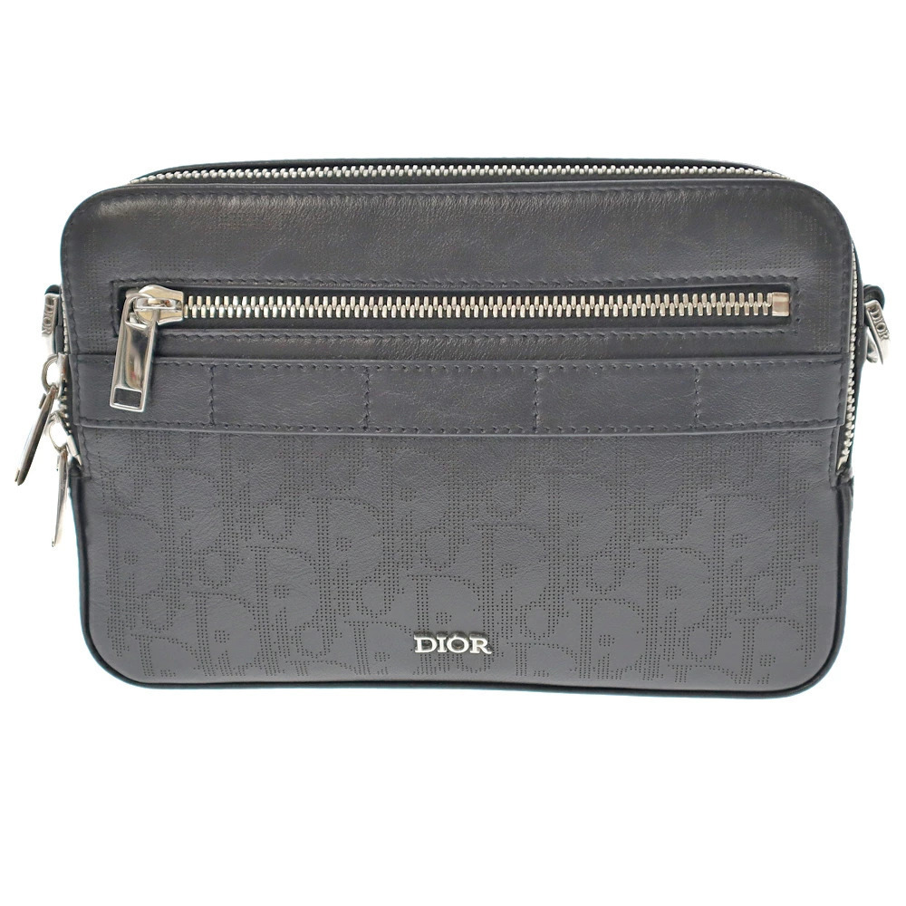 Dior Bag Shoulder Trotter  Christian Black Logo Messenger